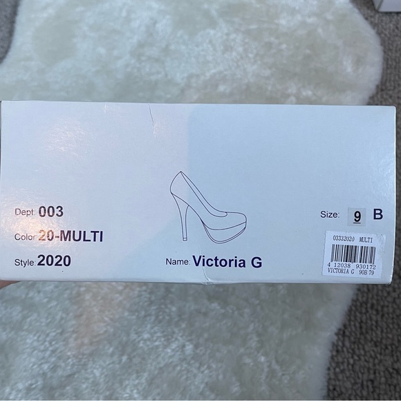 Bakers Shoes - Victoria G Glitter Platform Heels - Size 9 - Picture 8 of 11